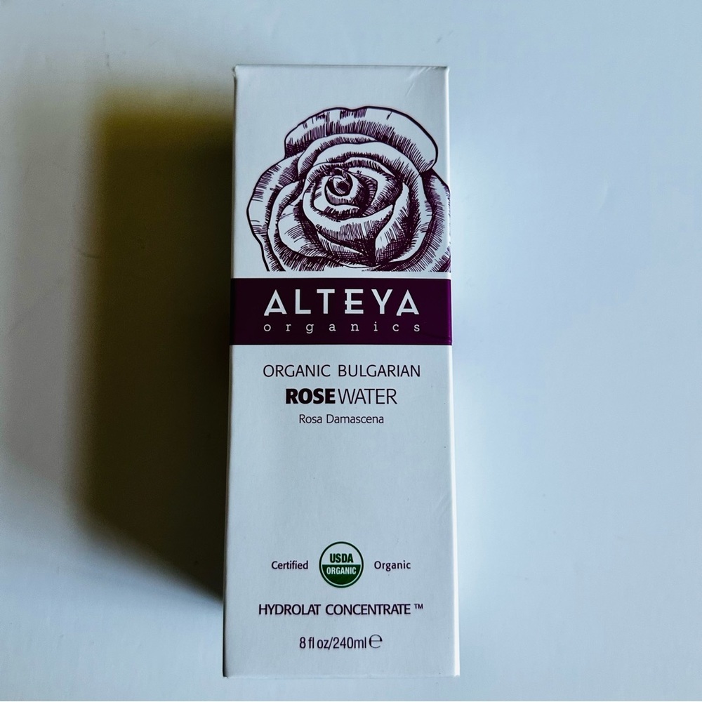 ALTEYA Organics BULGARIAN ORGANIC ROSE WATER Rosa Damascena – GLASS SPRAY 8oz